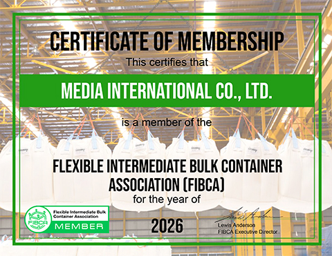 Flexible Intermediate Bulk Container Association(FIBCA) 2026年認証